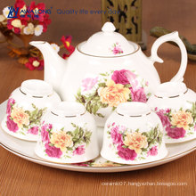 traditional European restaurant porcelain tea set / elegant bone china tea set